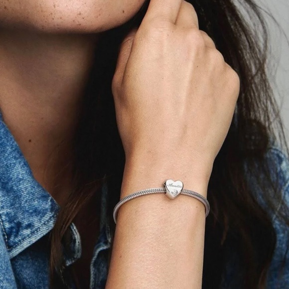 Brand NEW Authentic Pandora Auntie Love Heart Charm Jewelry S925 ALE Silver - Picture 7 of 8